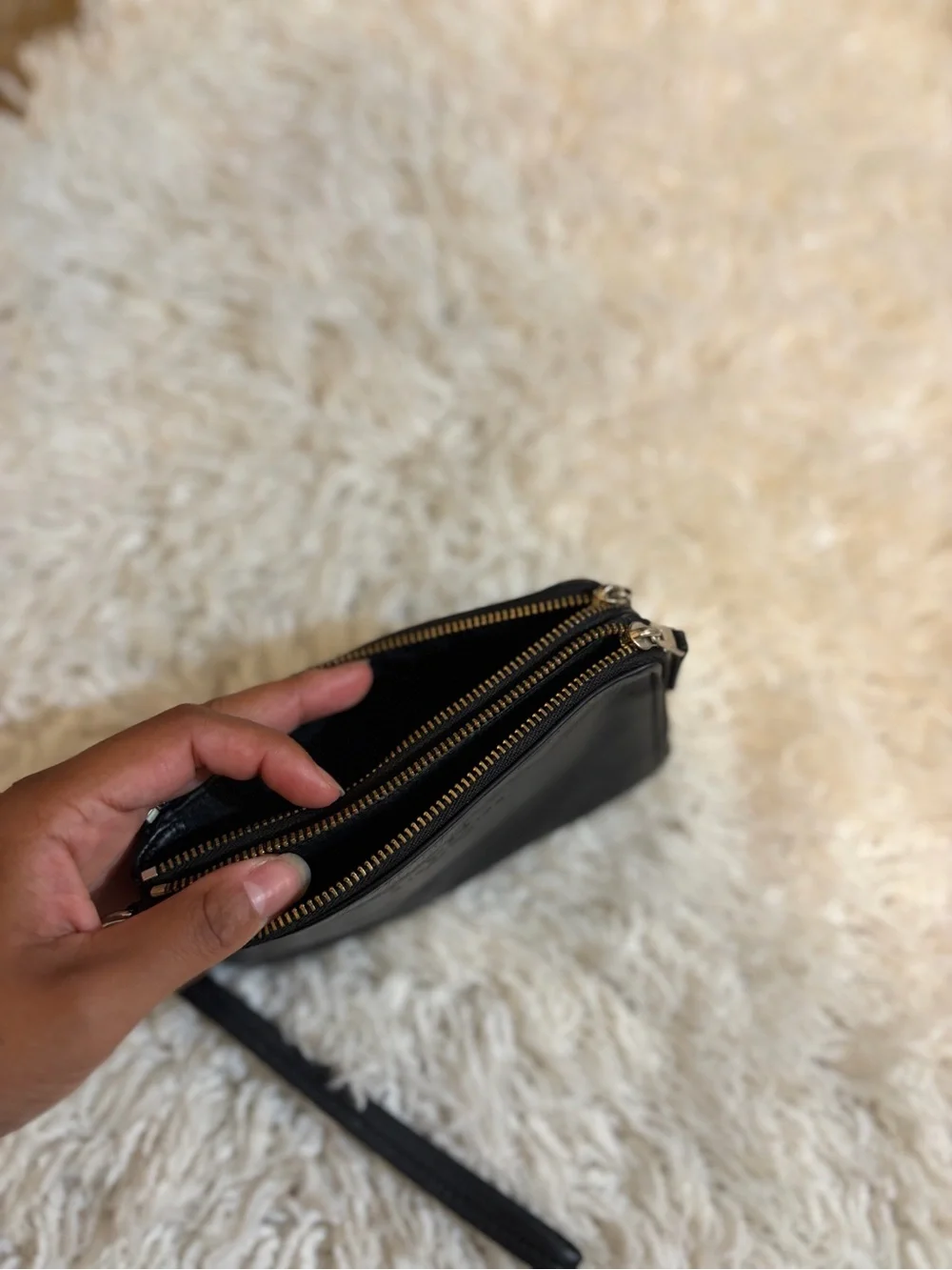 Coach Vintage Black Leather Wristlet